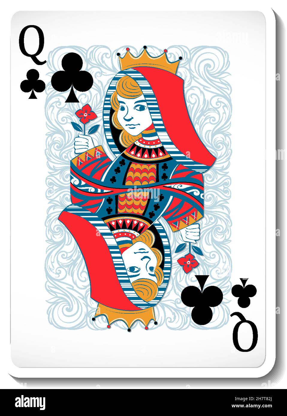 Queen of clubs Stock Vector Images - Alamy