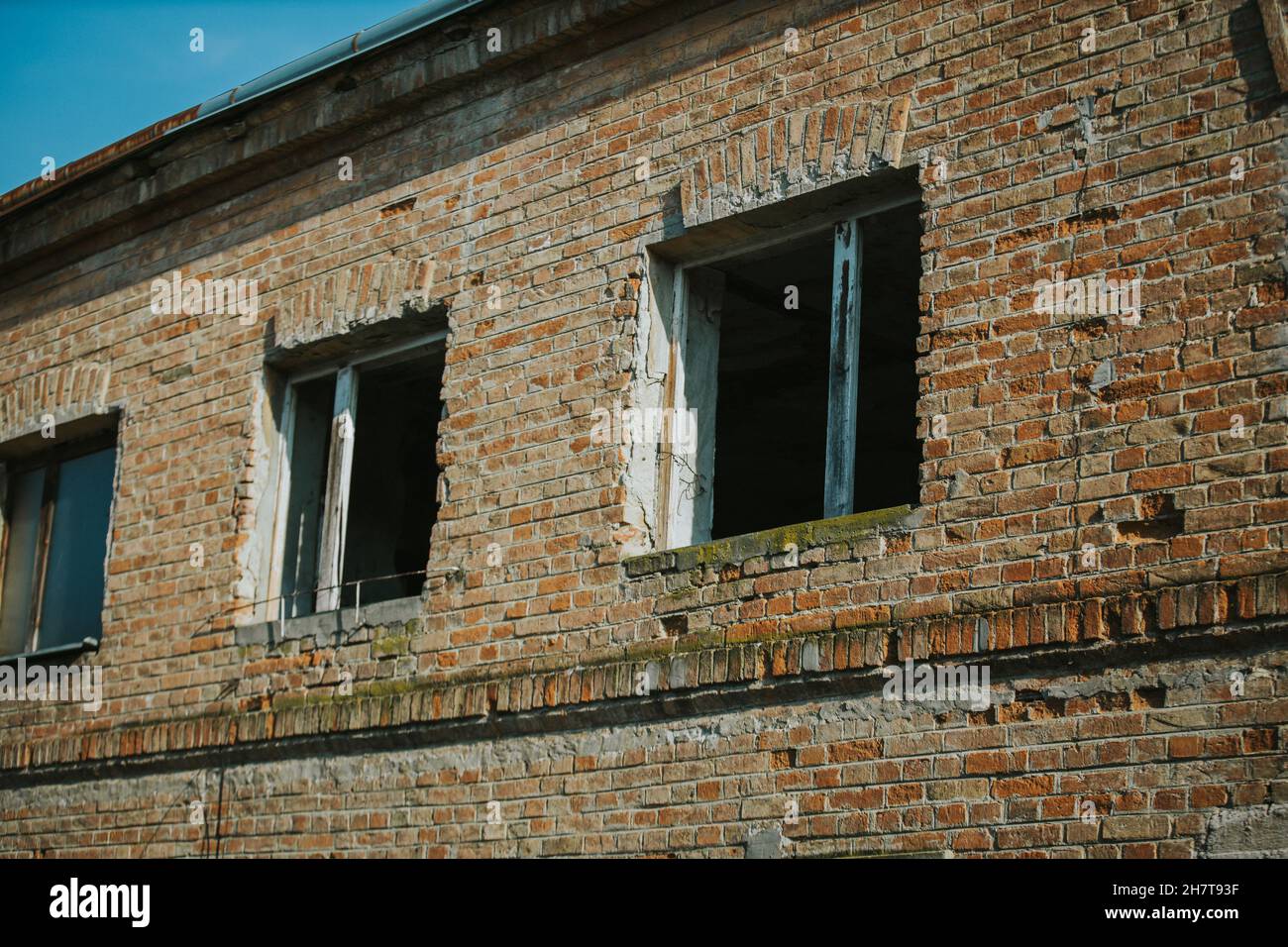 Closeup of an old brick wall building from the outside Stock Photo - Alamy