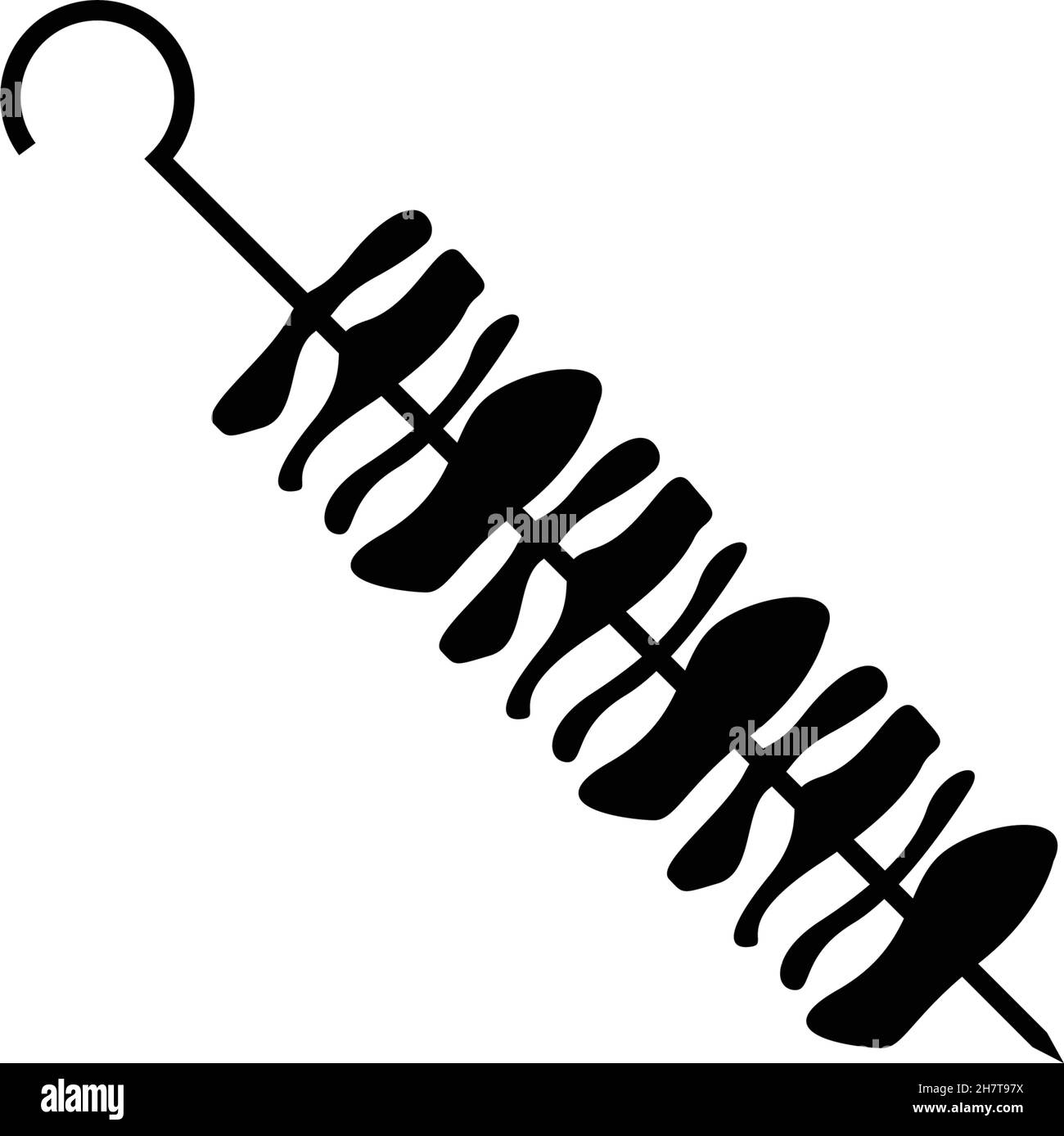 Meat stick icon design template vector isolated illustration Stock