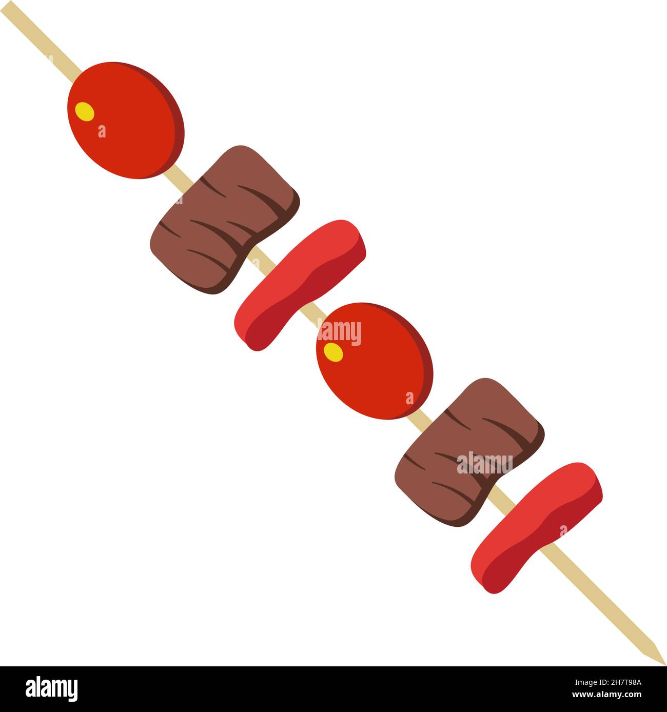 Meat stick icon design template vector isolated illustration Stock