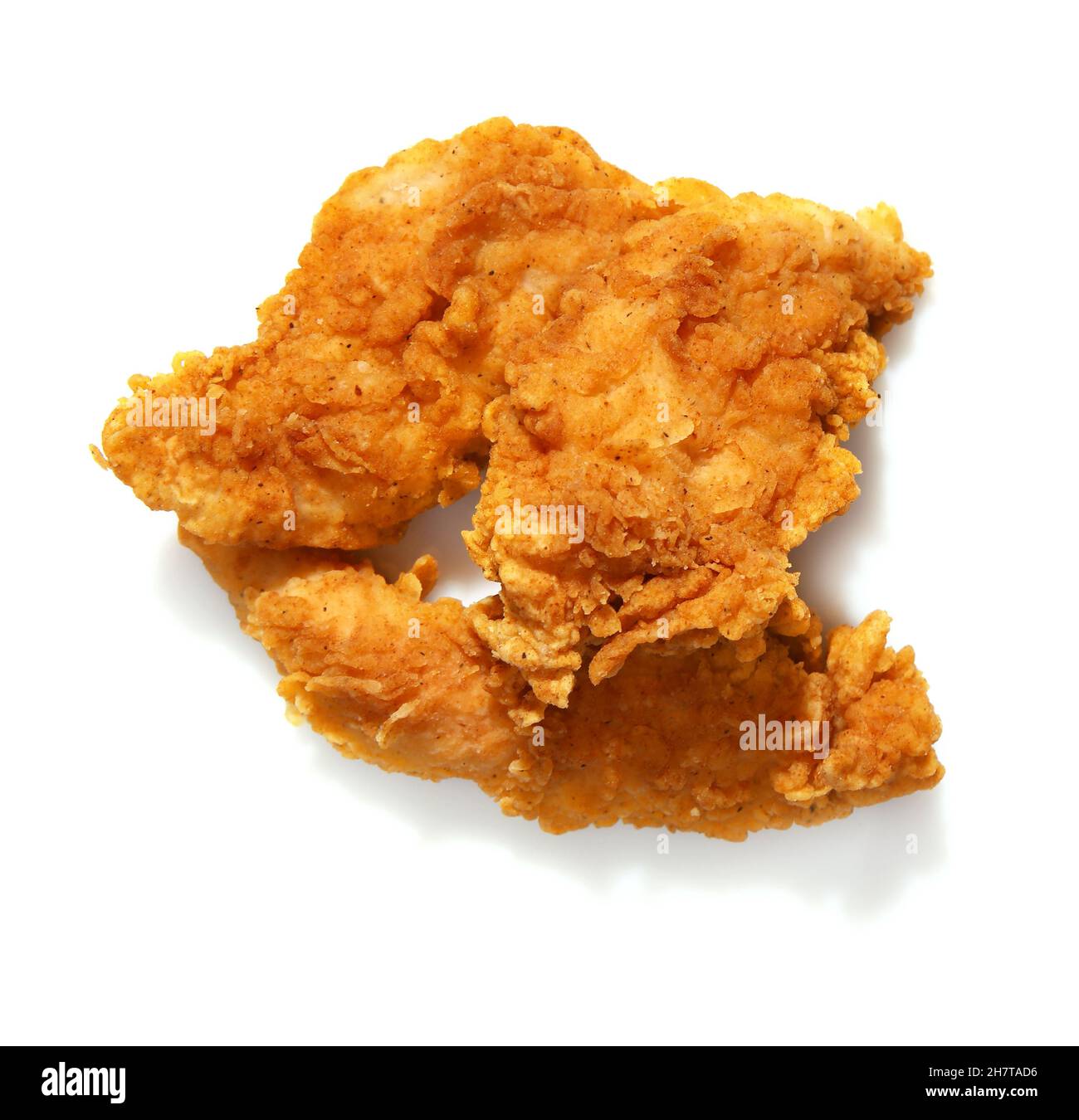 Tasty deep fried chicken wings on white background Stock Photo - Alamy