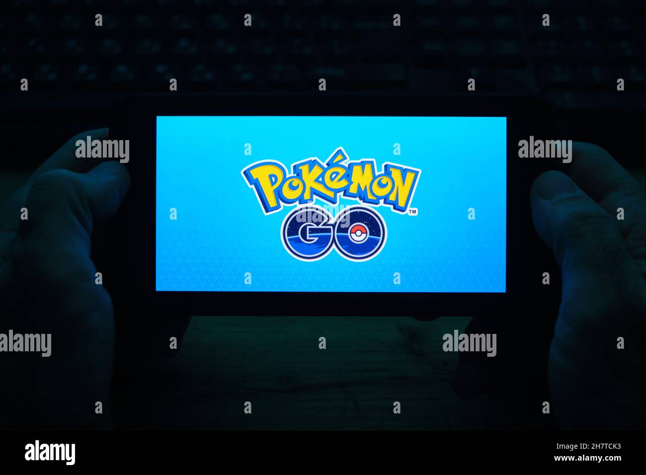 Kostanay Kazakhstan November 01 21 In Hand Is Mobile Phone With A Screensaver Of Popular Game Pokemon Go Stock Photo Alamy