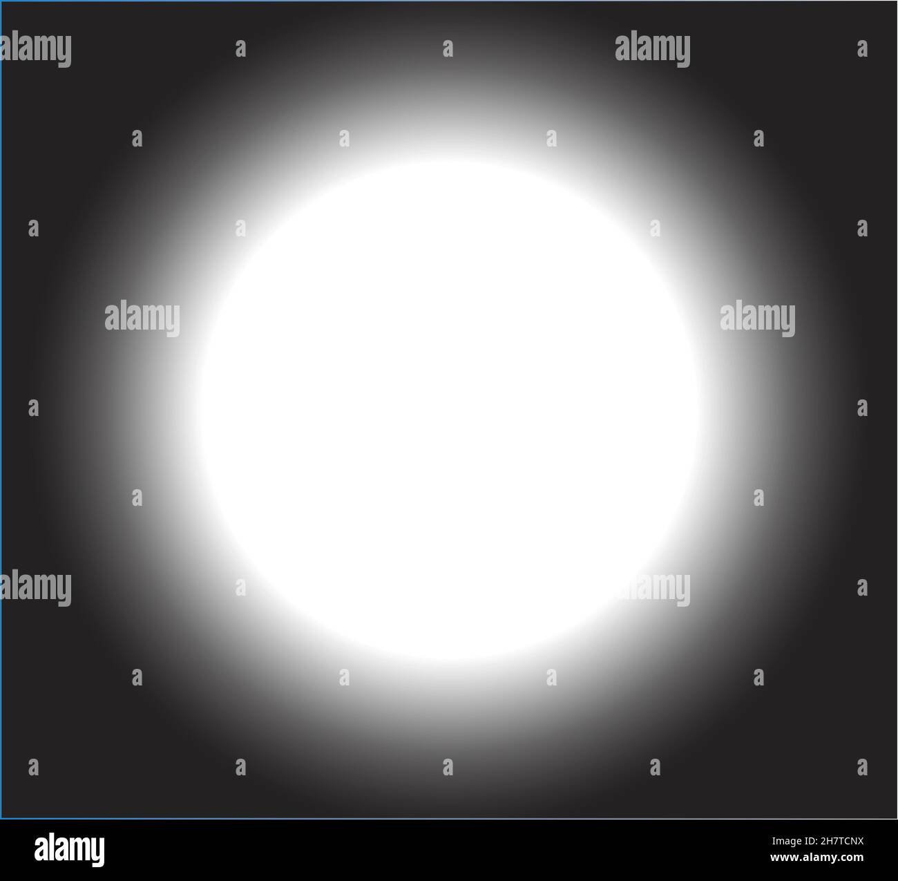 White spot in the middle of black background, spotlight vector