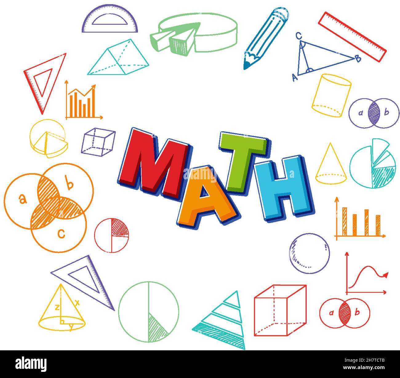 Mathematics font icon with formula illustration Stock Vector Image ...