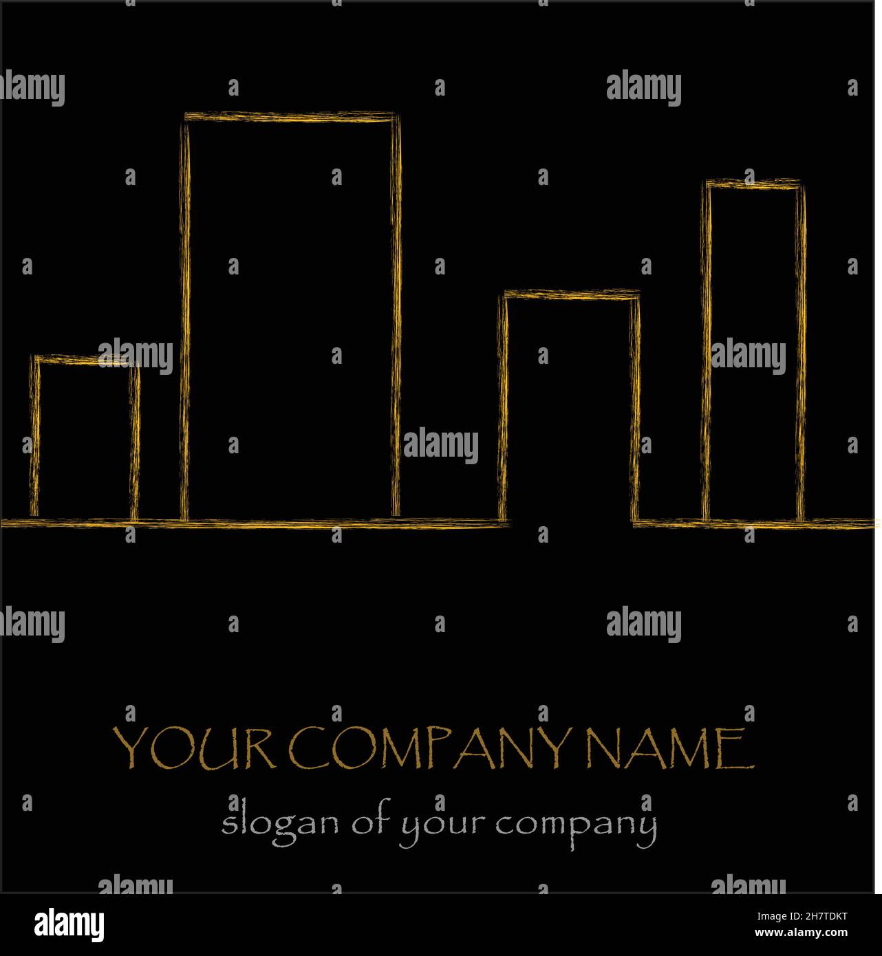 Building company logo design idea, artistic shape logo template, vector logo Stock Vector