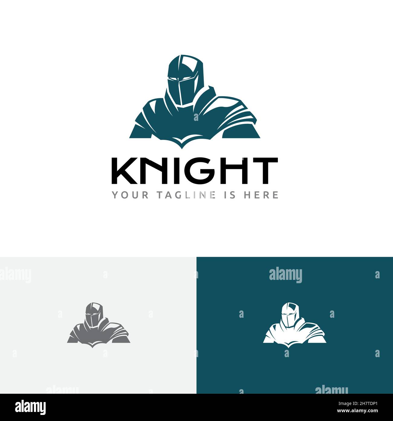 Knight Spartan Soldier Warrior Armour War Mascot Logo Stock Vector