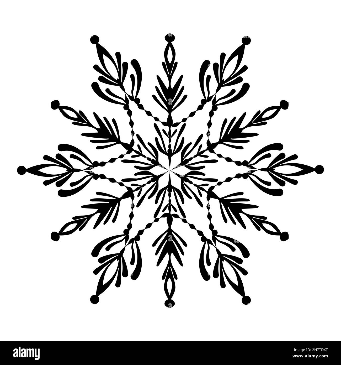 Snowflake icon. Isolated on white background. Vector Stock Vector Image ...