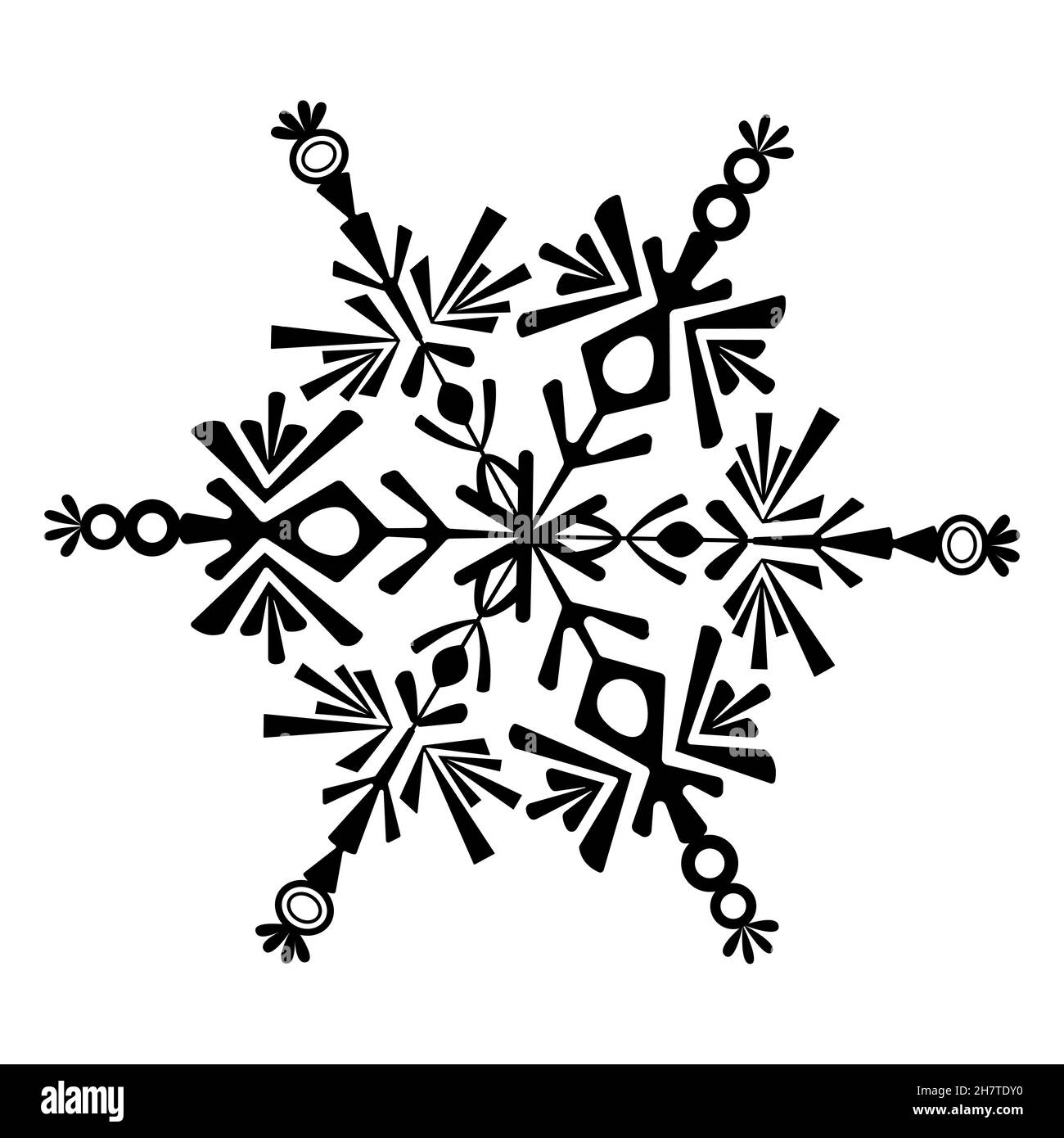 Snowflake icon. Isolated on white background. Vector Stock Vector Image ...