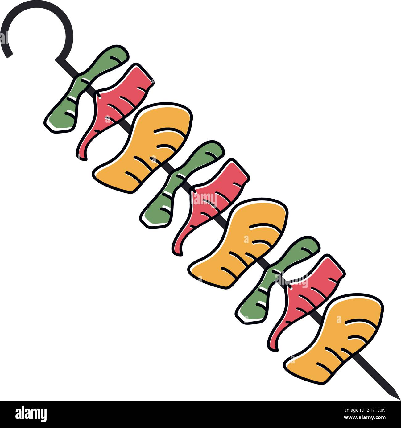 Meat stick icon design template vector isolated illustration Stock