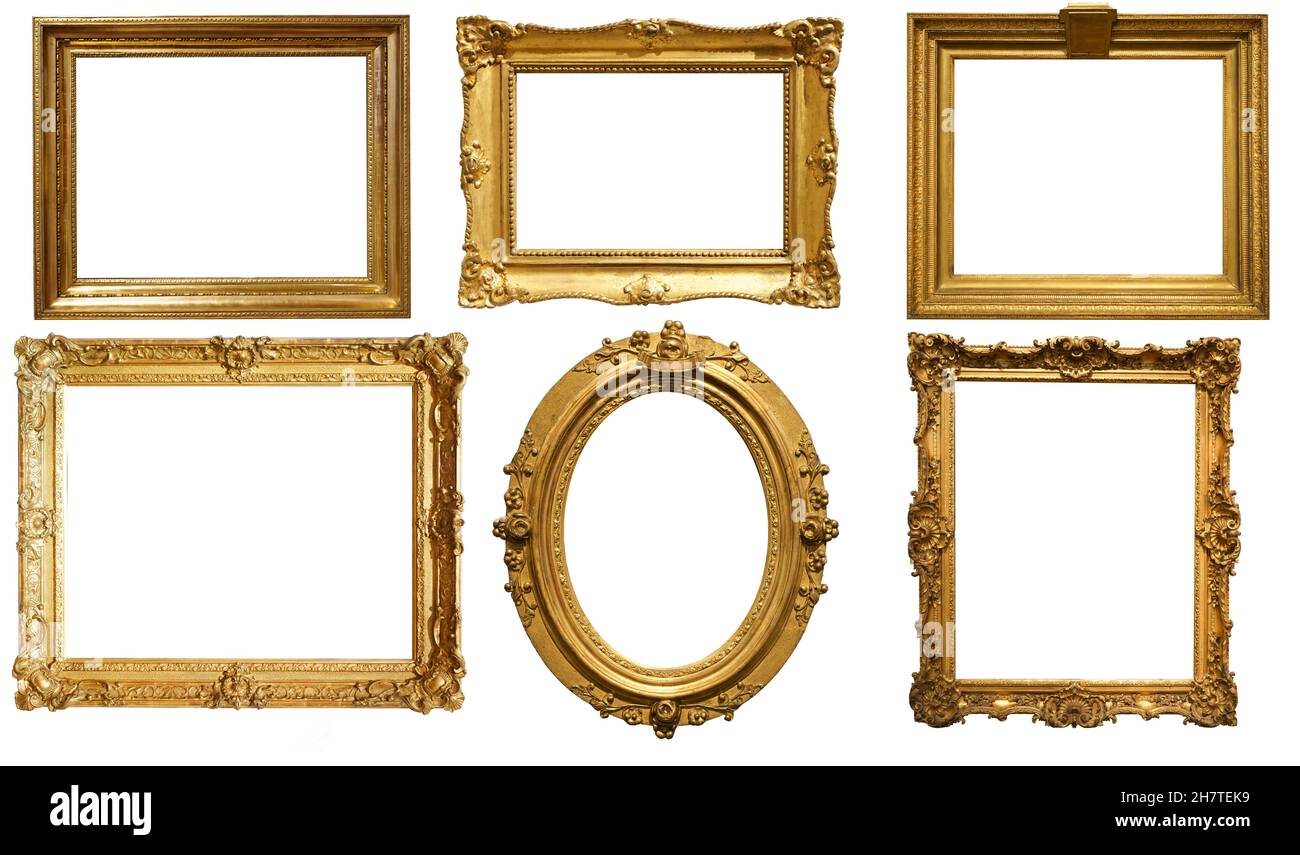 3er Picture Frame Set Antique Style Baroque Plastic Frame Gold Silver Photo Frame 