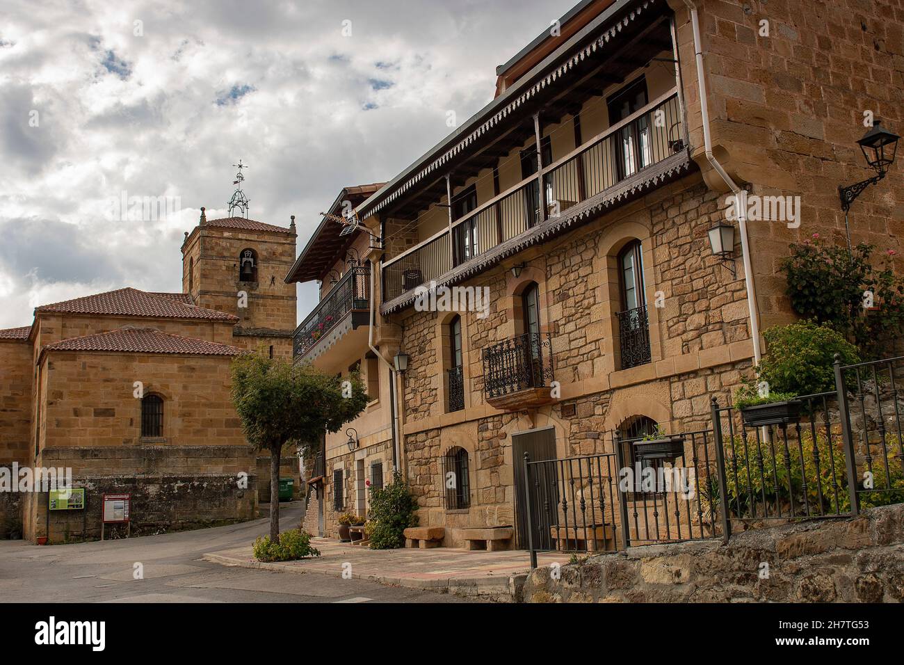Landscapes and religious places of Cantabria. Stock Photo
