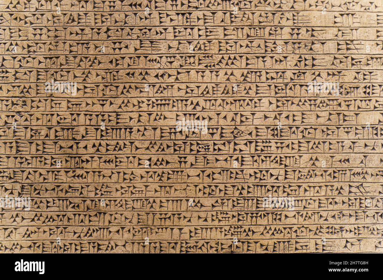 Babylonian historical writing background. Ancient hieroglyphs of the Sumerian and Babylonian civilizations. Archaeological objects and antiquities. High quality photo Stock Photo