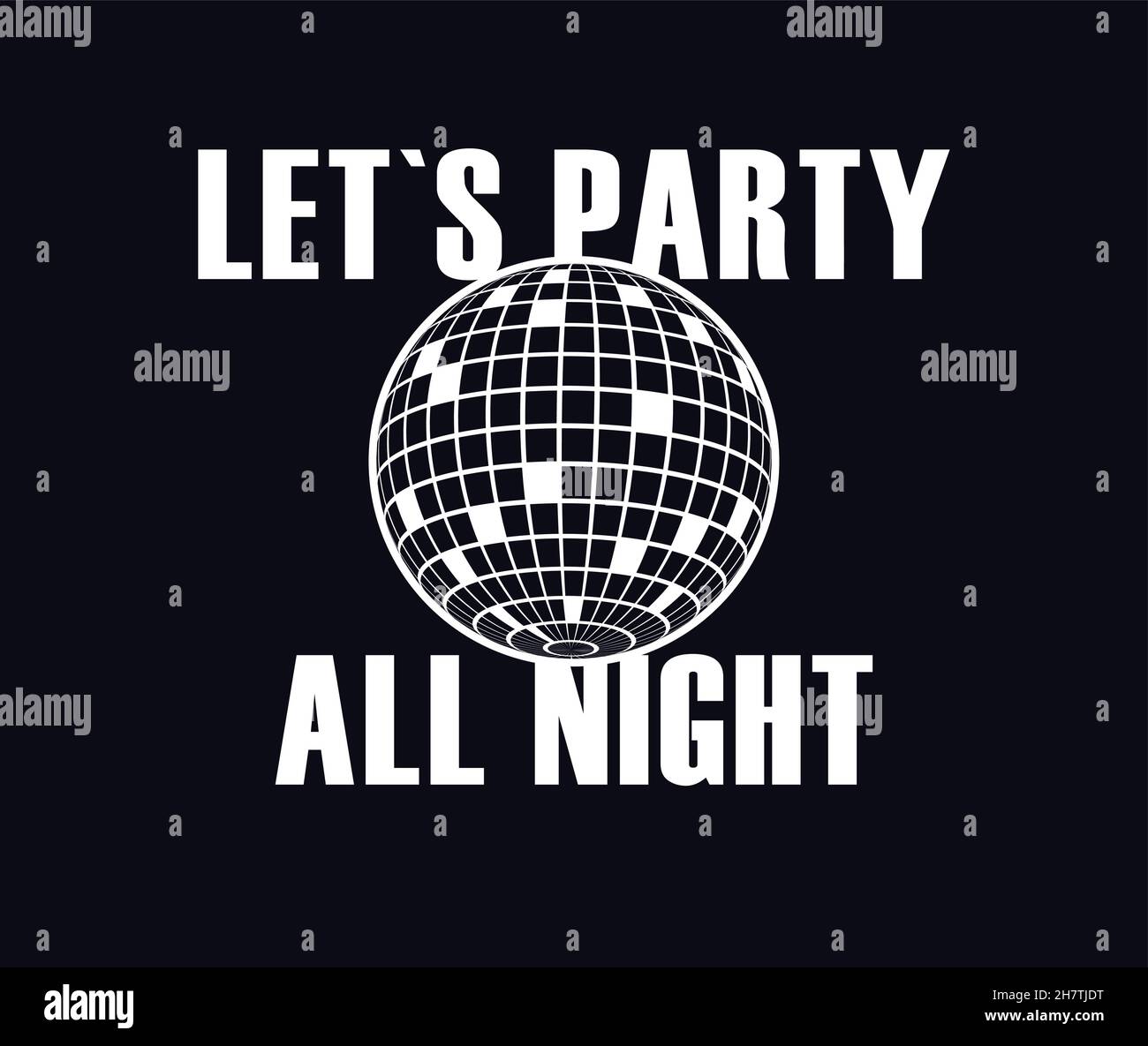 lets Party. Disco ball Vector icon. Dance Template. Stock Vector