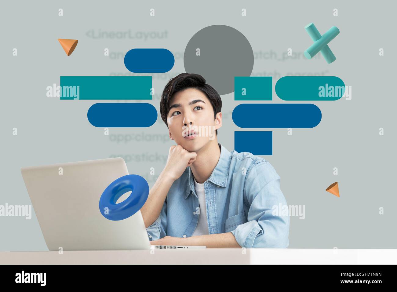 Human figure thinking computer graphic hi-res stock photography and ...