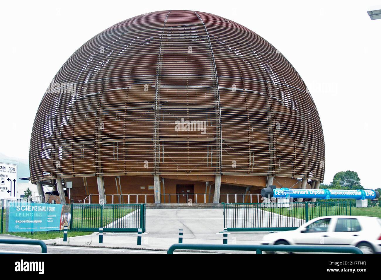 Geneva in Switzerland: CERN's 'Globe' conference and exhibition centre Stock Photo