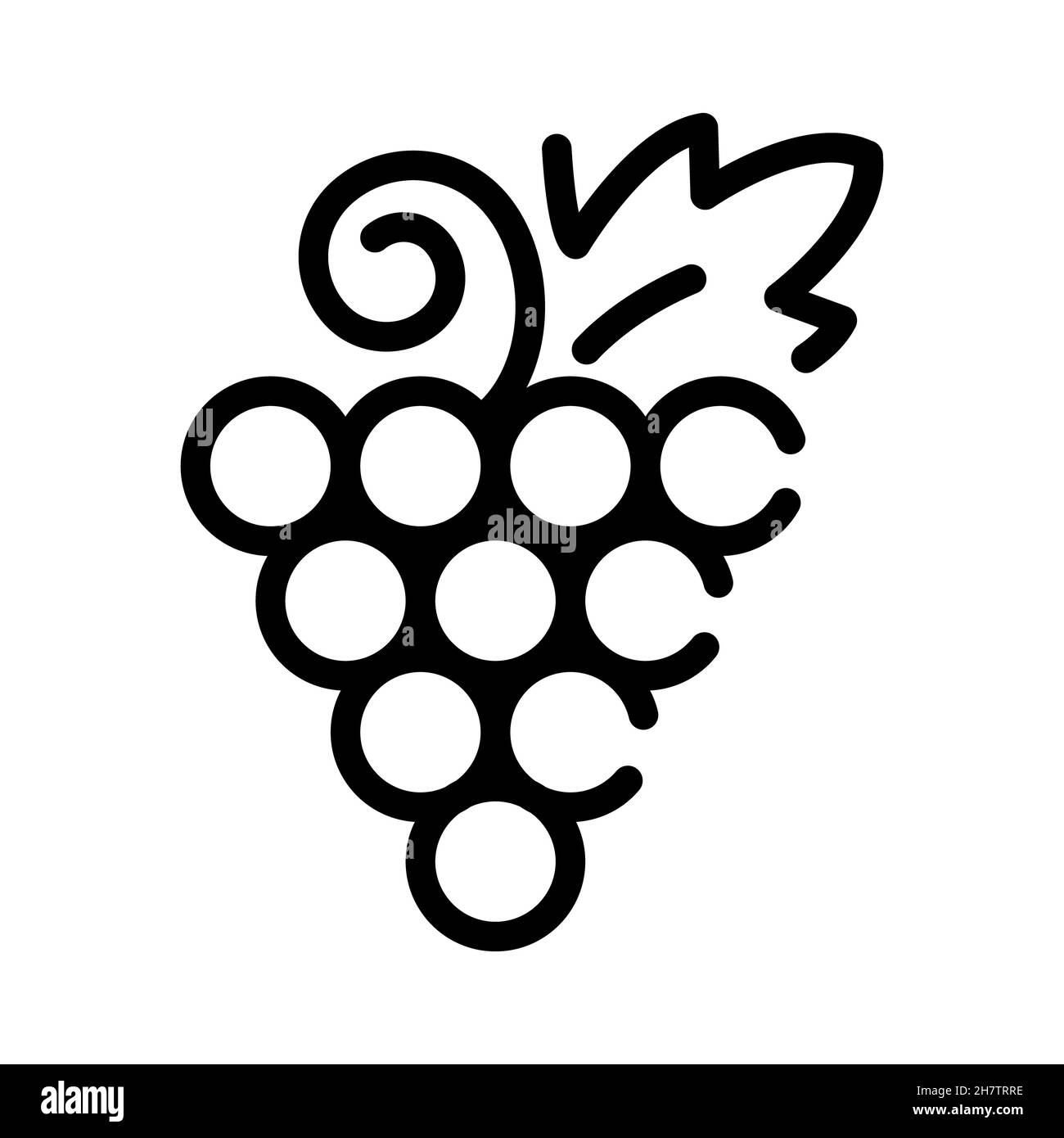 Grape icon. Pictogram for web. Line stroke vector eps10. Simple logo ...