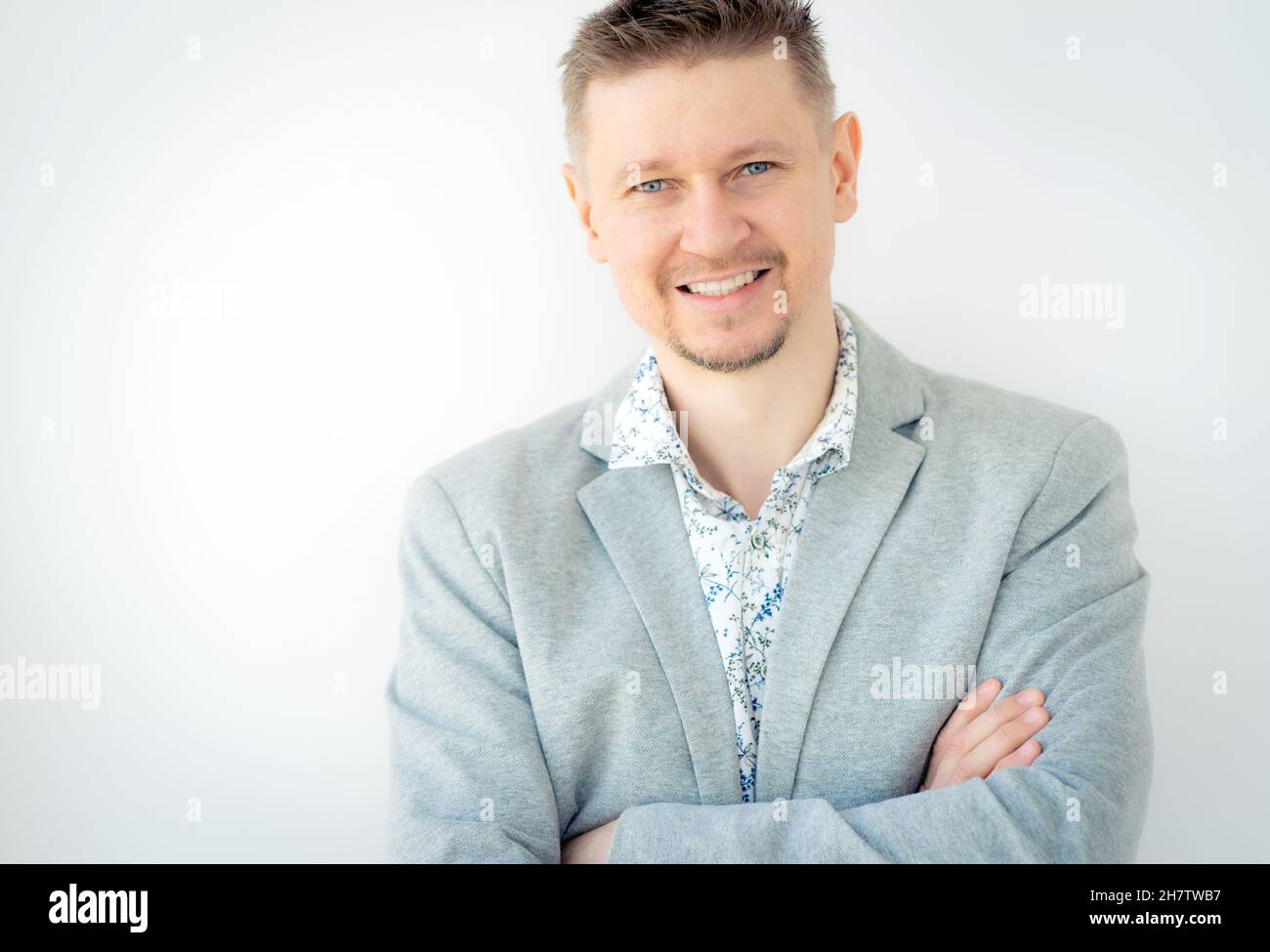 Portrait of smiling young man Stock Photo