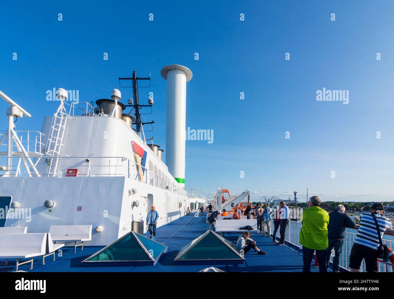 Rostock Scandlines ferry "Copenhagen", rotor ship with Flettner rotor