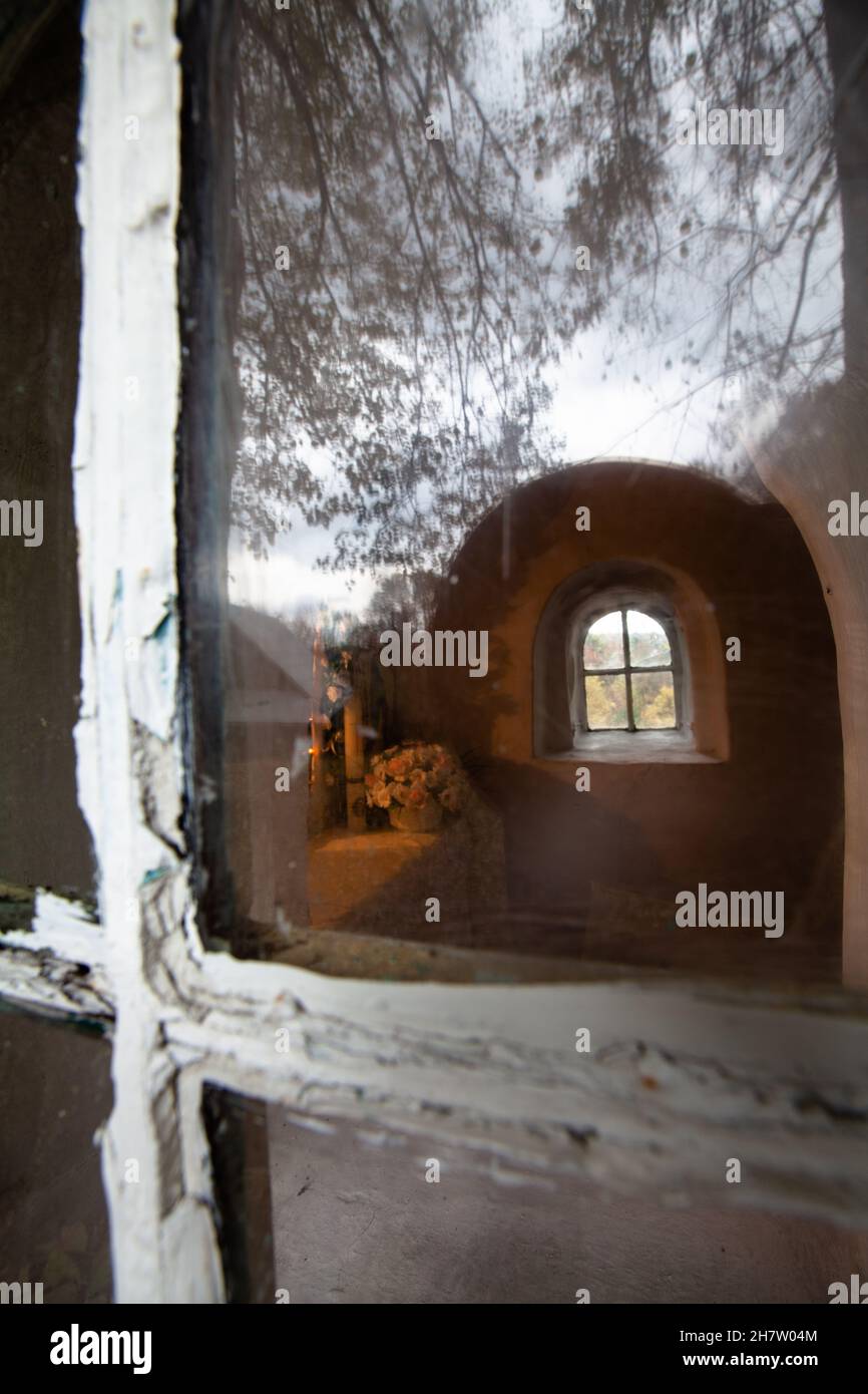 window in a window, žilinsky kraj, Kysuce Stock Photo