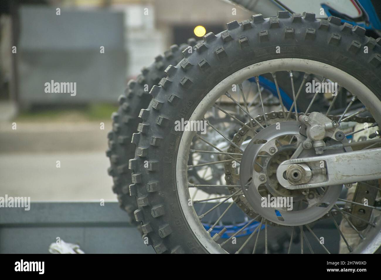 Motocross wheel detail Stock Photo Alamy