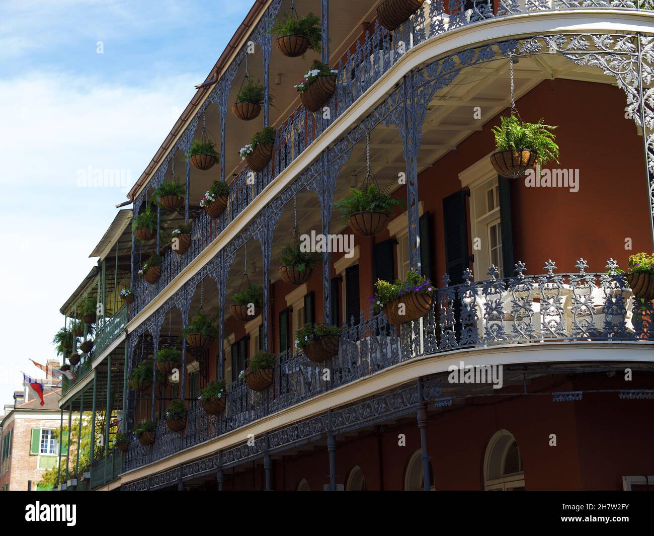 NEW ORLEANS, UNITED STATES - Nov 03, 2021: Traditional wrought-iron ...