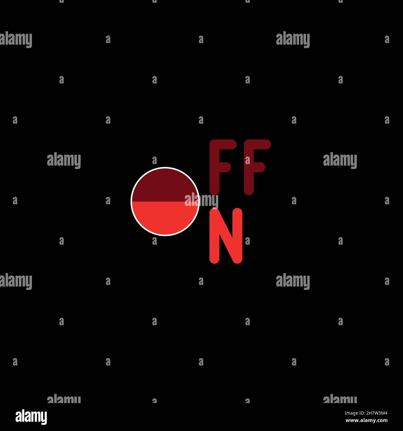 On and off line icon. Simple style poster background symbol. Push ...