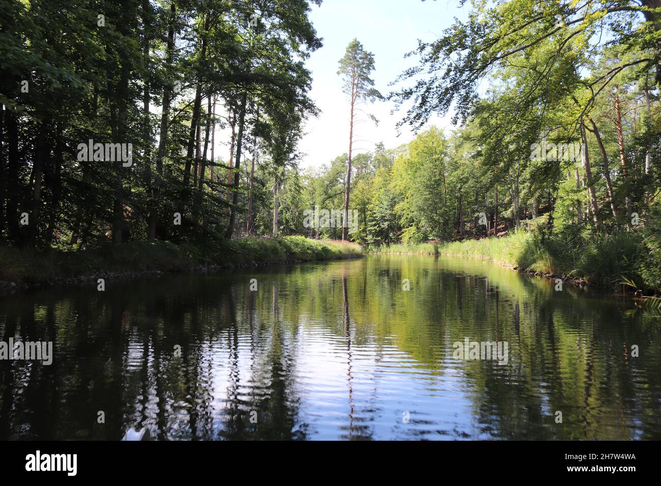 Wunderschöne Wasserlandschaft der Havel in der Nähe von Berlin Stock Photo