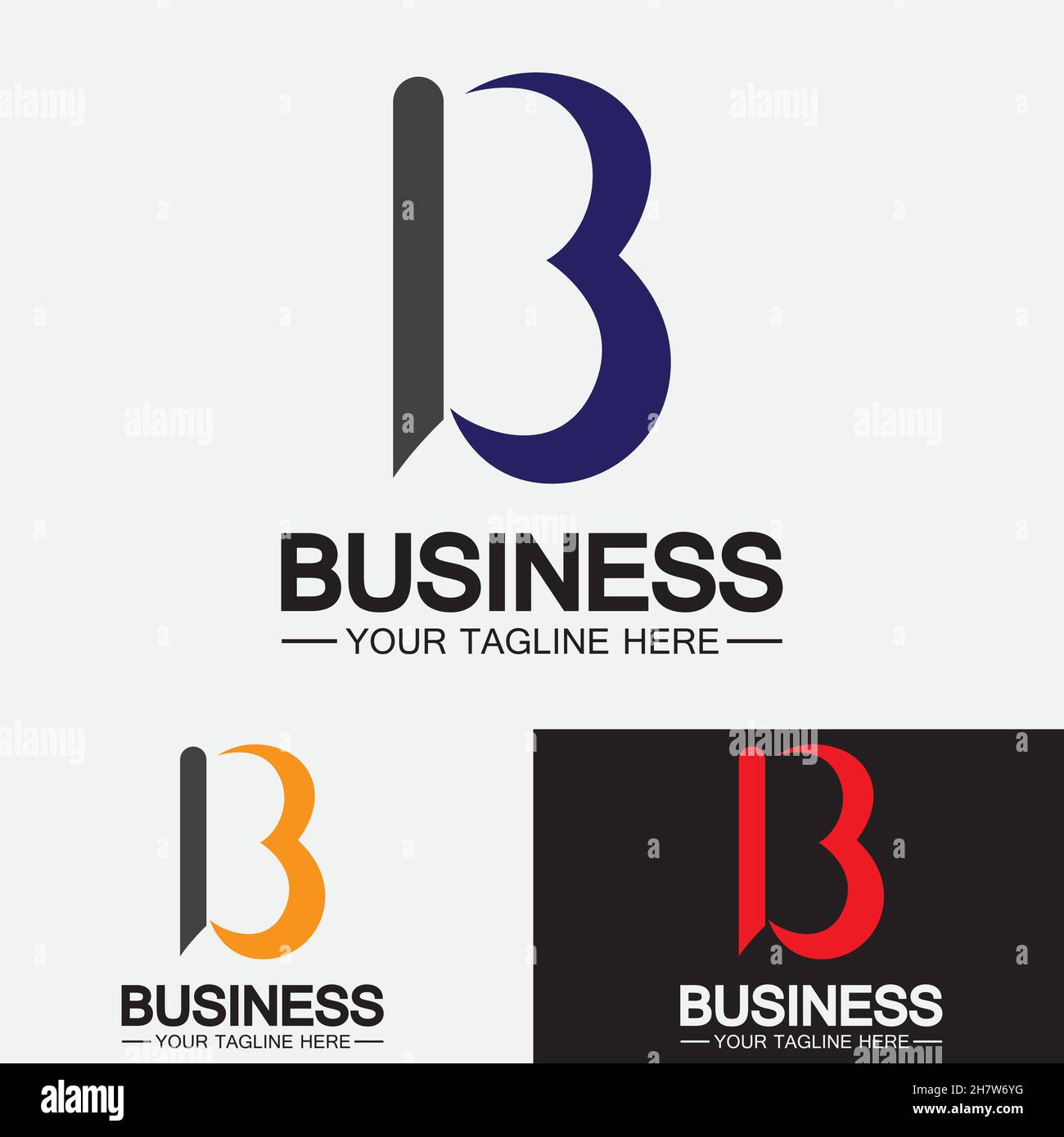 Abstract letter b logo vector. B logo symbol icon design template Stock ...