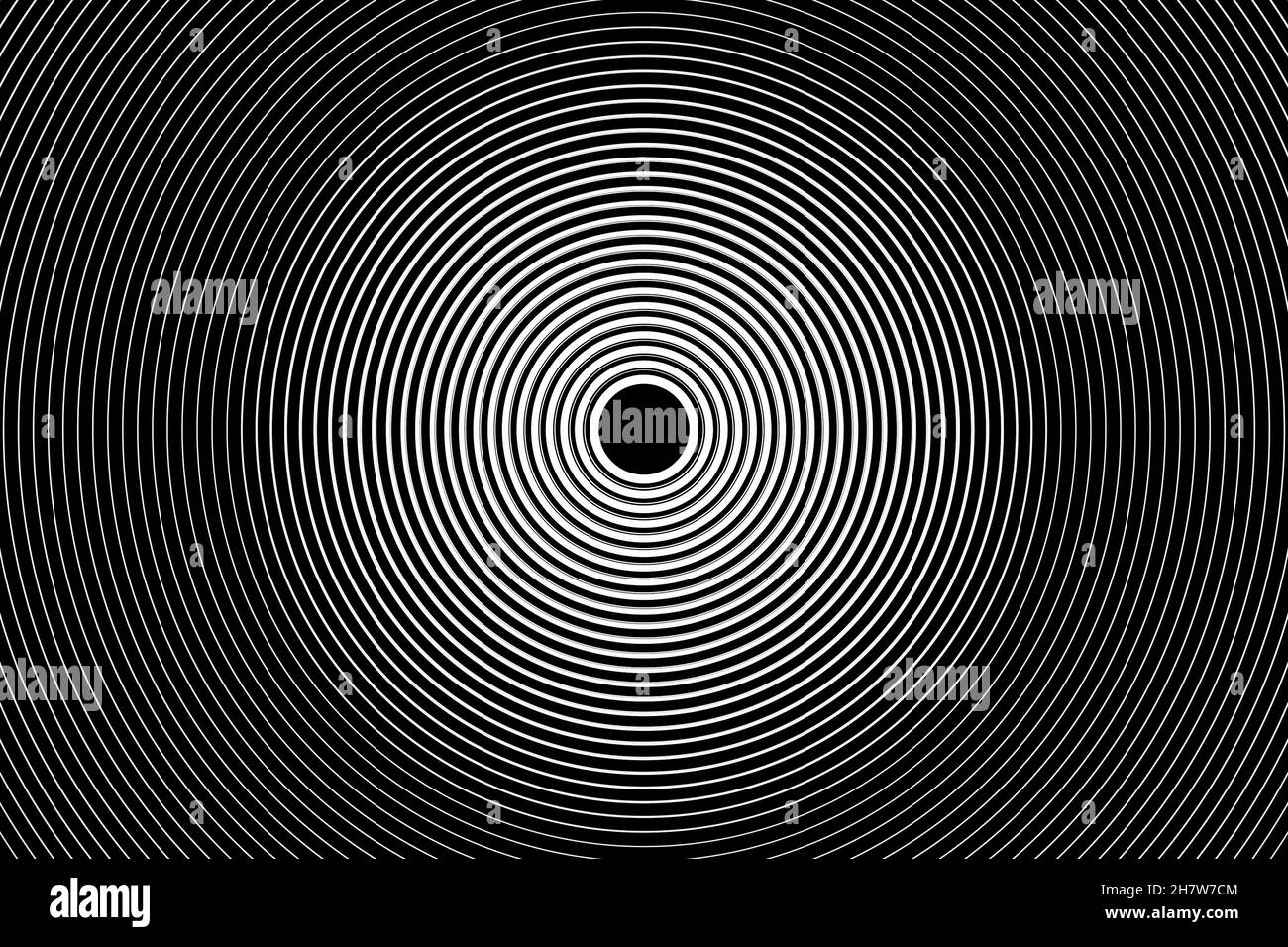 3d illustration of a classic black and white illusion abstract gradient ...