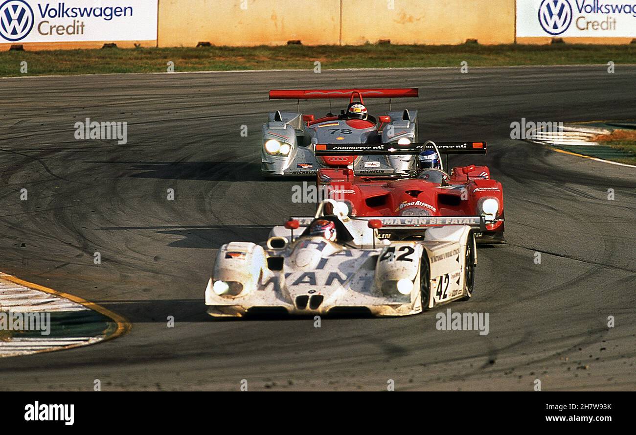 BMW V12 LMR racing at the American Le Mans Series race at Road Atlanta