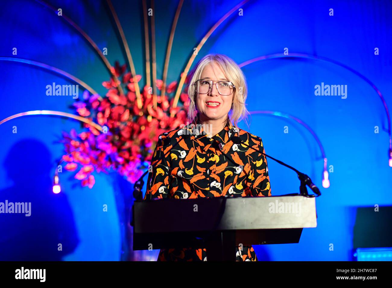 25th November 2021, London, UK. Speaker Justine Simons OBE is a deputy mayor for culture and the creative industries at the London Borough of Culture 2022 Programme Launch at  Rivoli Ballroom on 2021-11-25, London, UK. Credit: Picture Capital/Alamy Live News Stock Photo