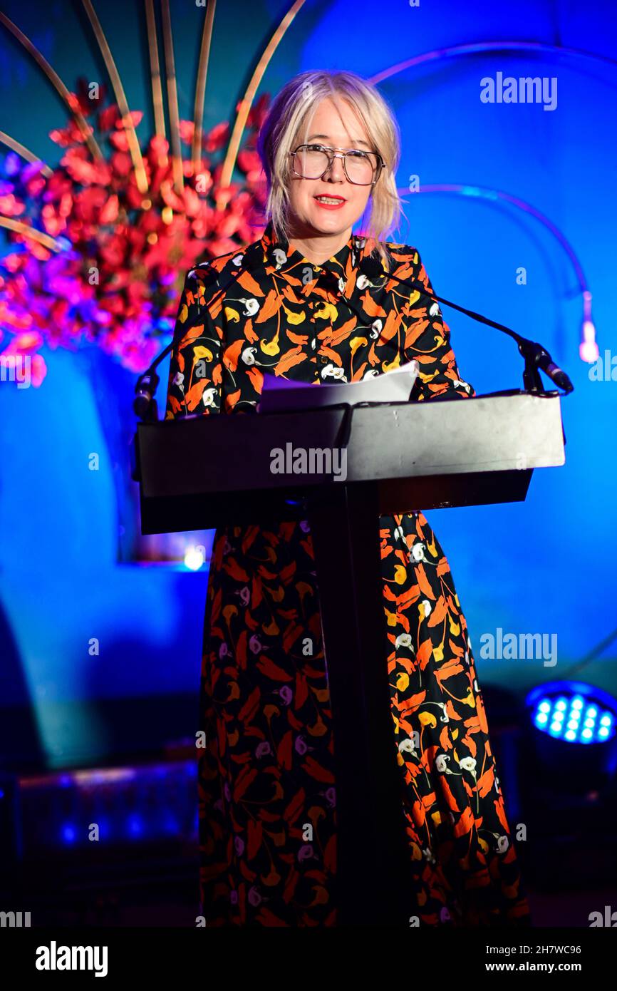 25th November 2021, London, UK. Speaker Justine Simons OBE is a deputy mayor for culture and the creative industries at the London Borough of Culture 2022 Programme Launch at  Rivoli Ballroom on 2021-11-25, London, UK. Credit: Picture Capital/Alamy Live News Stock Photo