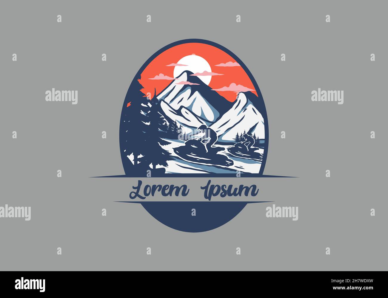 Snow jet ski illustration graphic design Stock Vector Image & Art Alamy