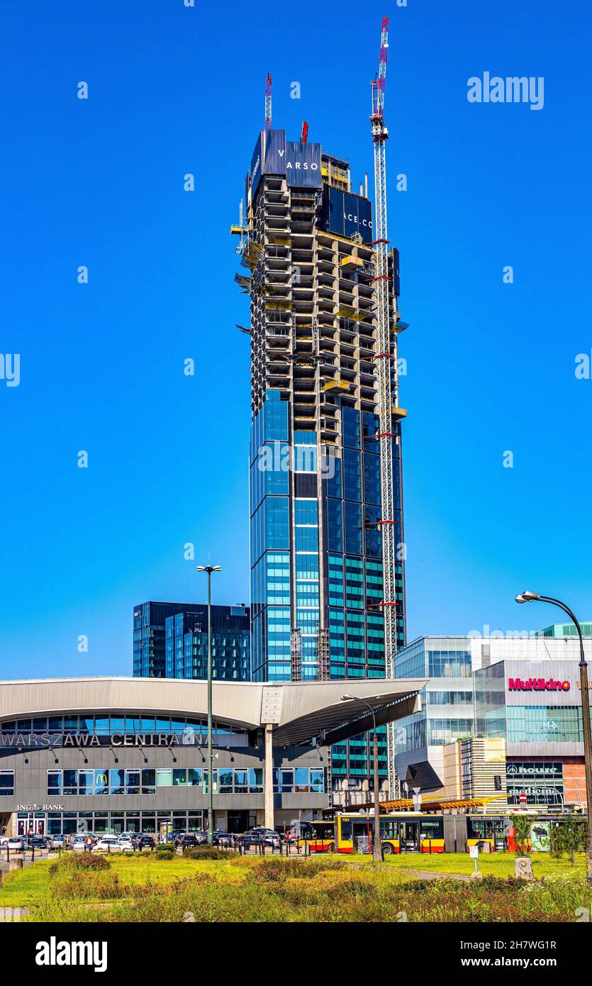 Varso Place Warsaw, Poland - June 13, 2020: Varso Place Tower of HB Reavis under ...