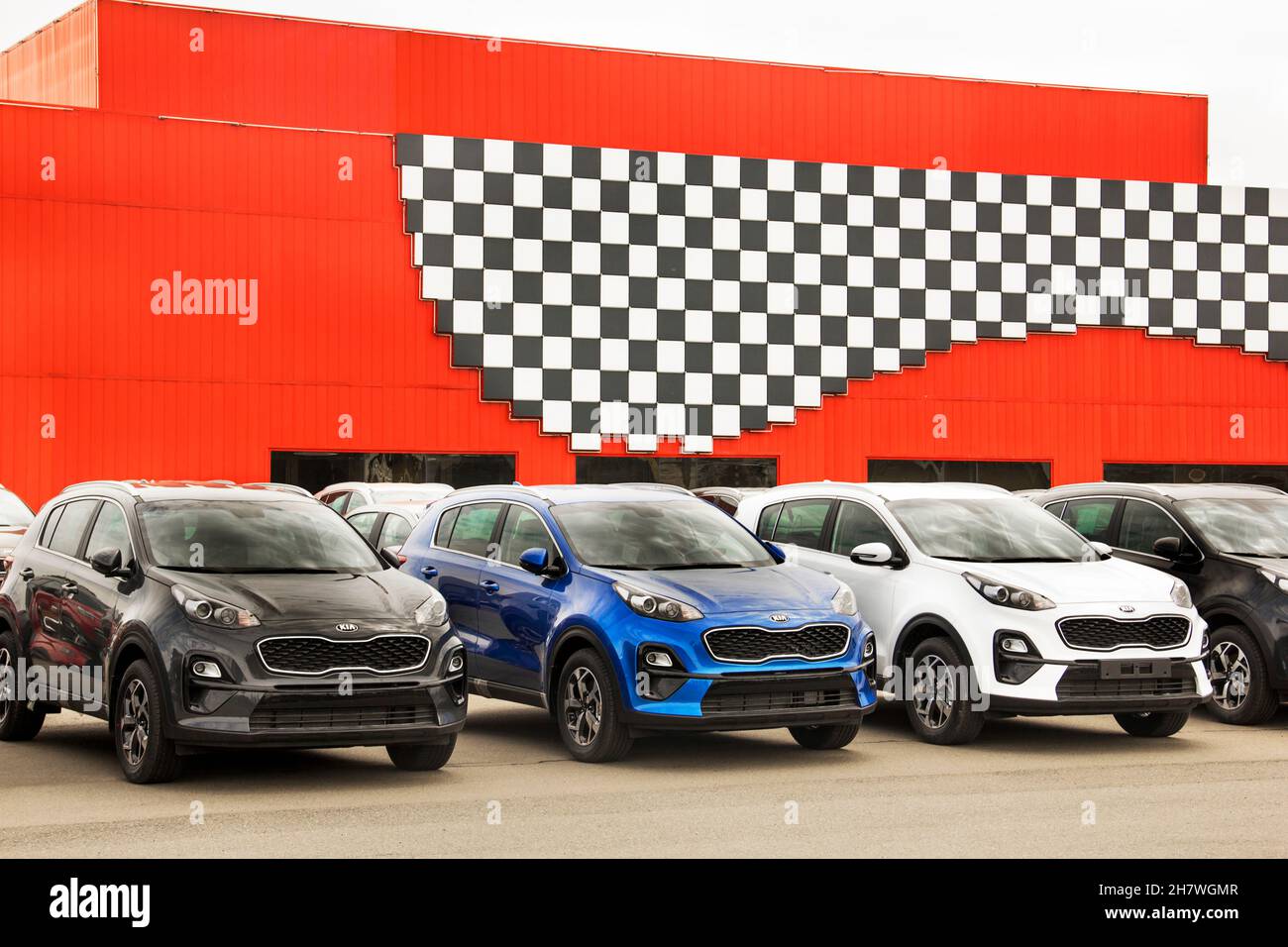 Kiev, Ukraine May 19, 2020 KIA Sportage cars. Cars for sale