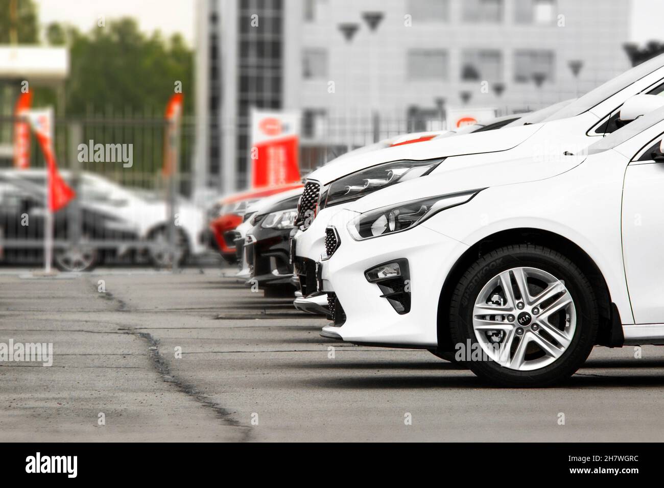 Kiev, Ukraine May 19, 2020 Kia cars. Cars for sale. Automotive