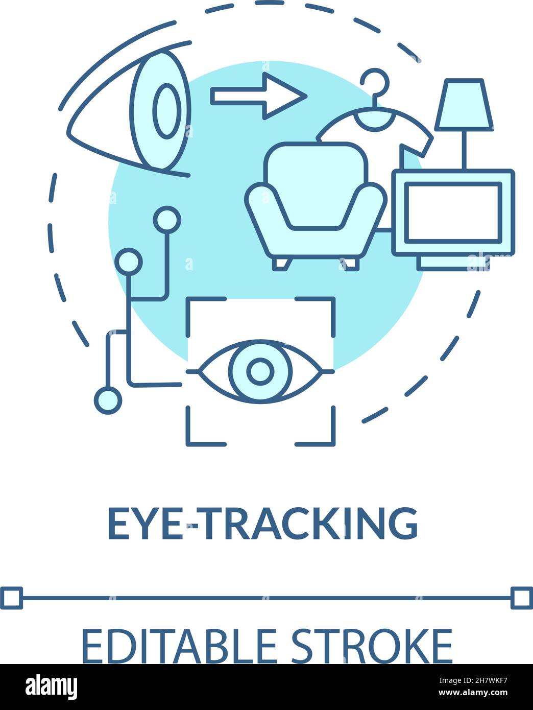 Eye movement detection concept icon Stock Vector Image & Art Alamy
