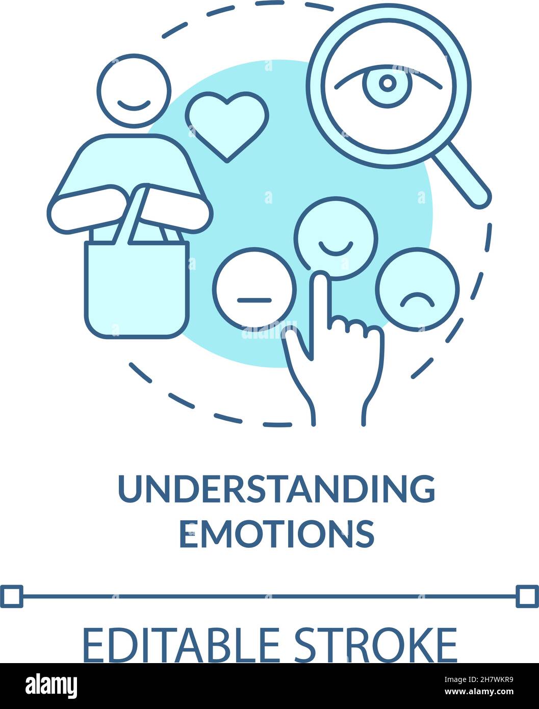 Understanding customer emotions concept icon stock vector image art