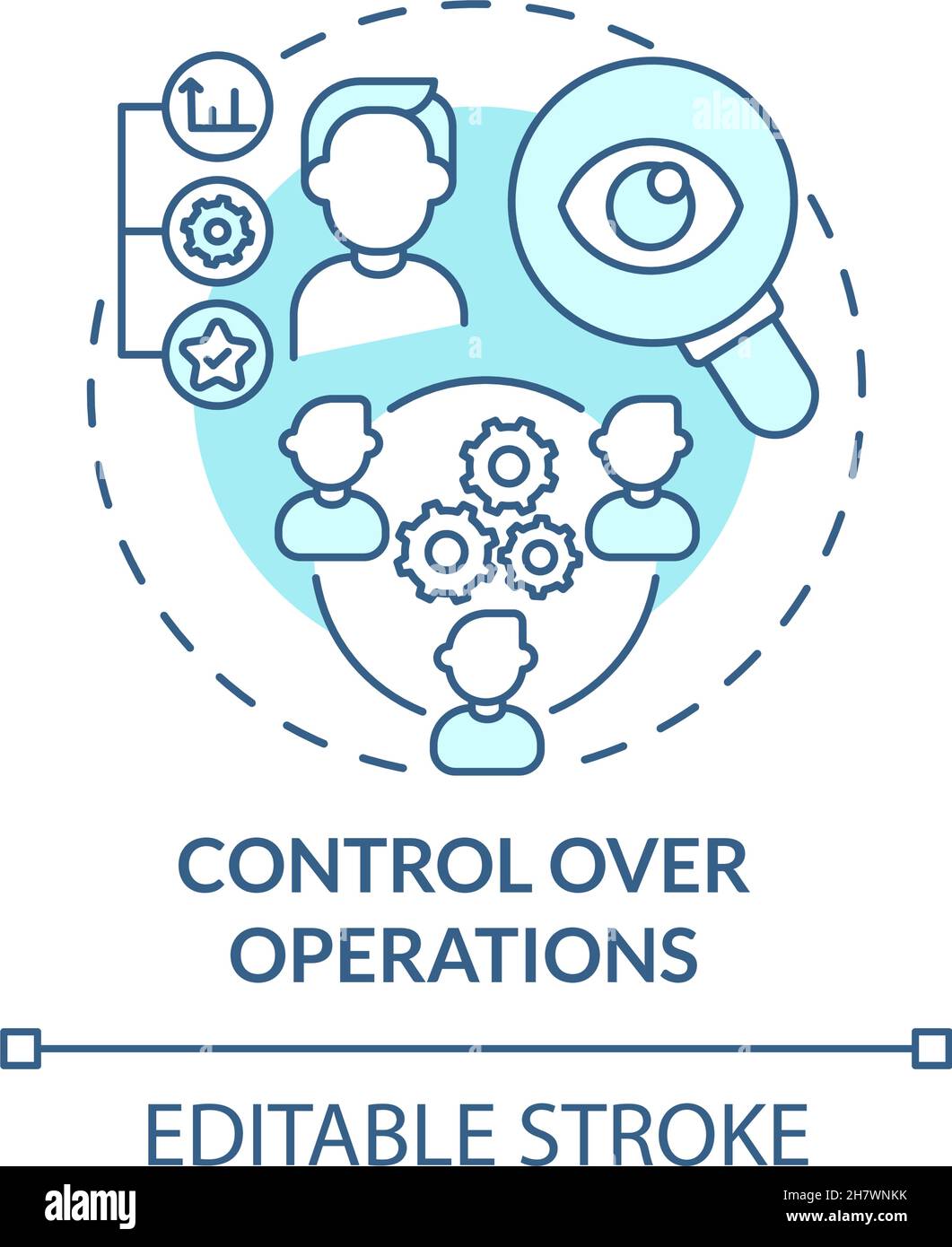 Control over operations blue concept icon Stock Vector Image & Art Alamy