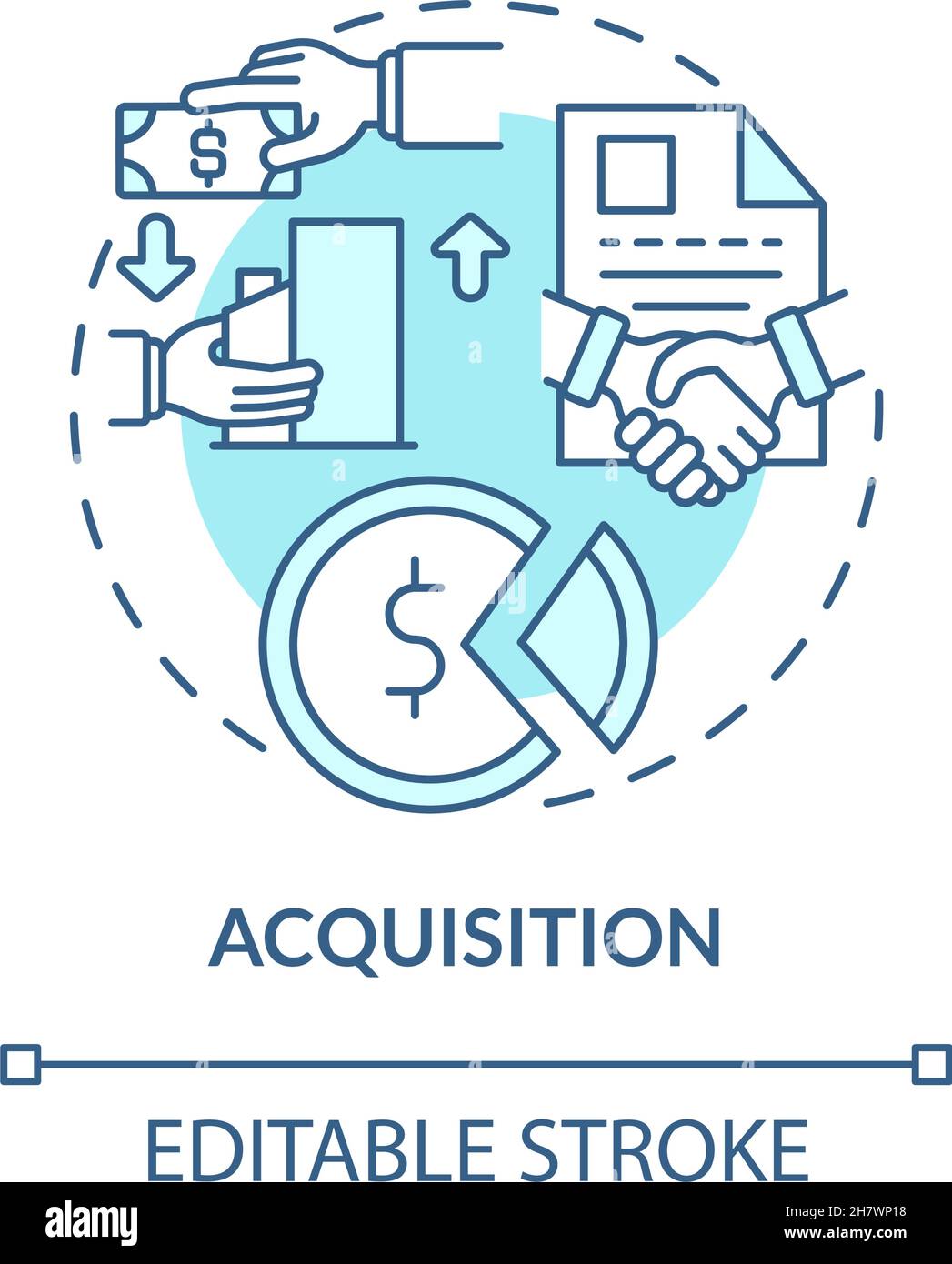 Acquisition blue concept icon Stock Vector Image & Art - Alamy
