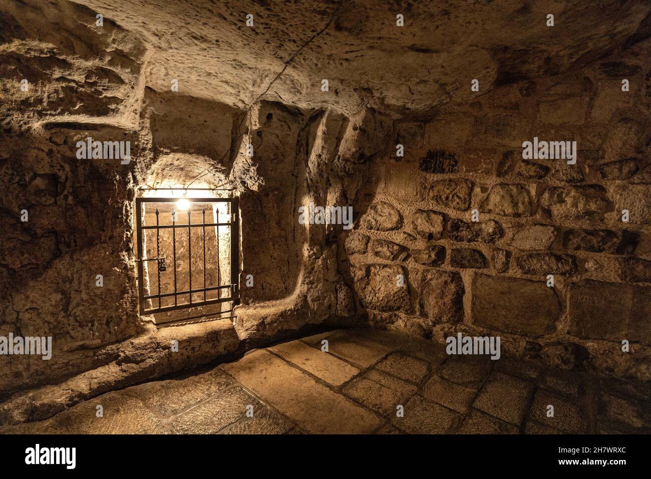 Jerusalem, Israel - October 12, 2017: Underground Greek Orthodox ...