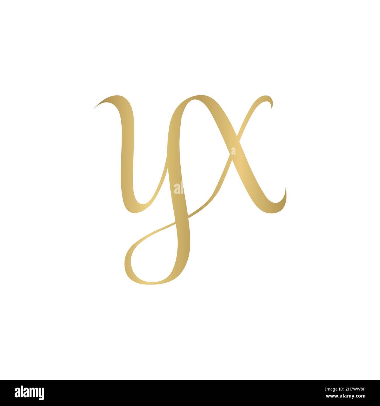 Alphabet Initials logo YX, XY, X and Y Stock Vector