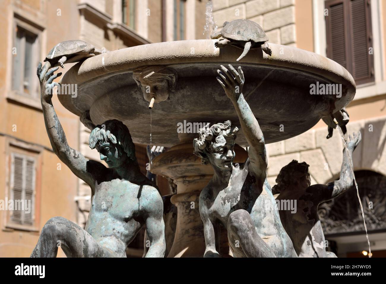 italy, rome, jewish ghetto, piazza mattei, fontana delle tartarughe Stock Photo