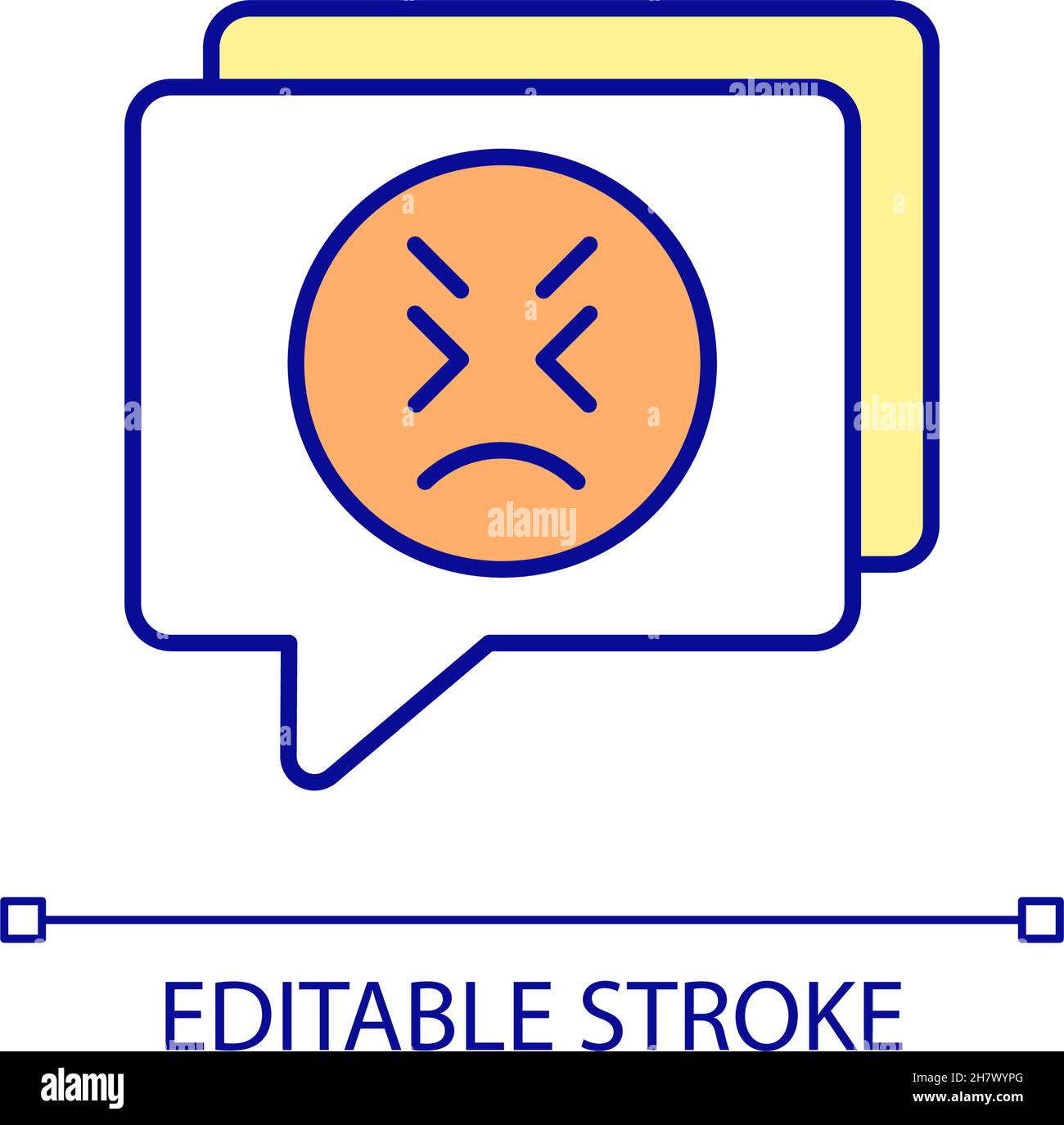 Hate comment RGB color icon Stock Vector Image & Art - Alamy