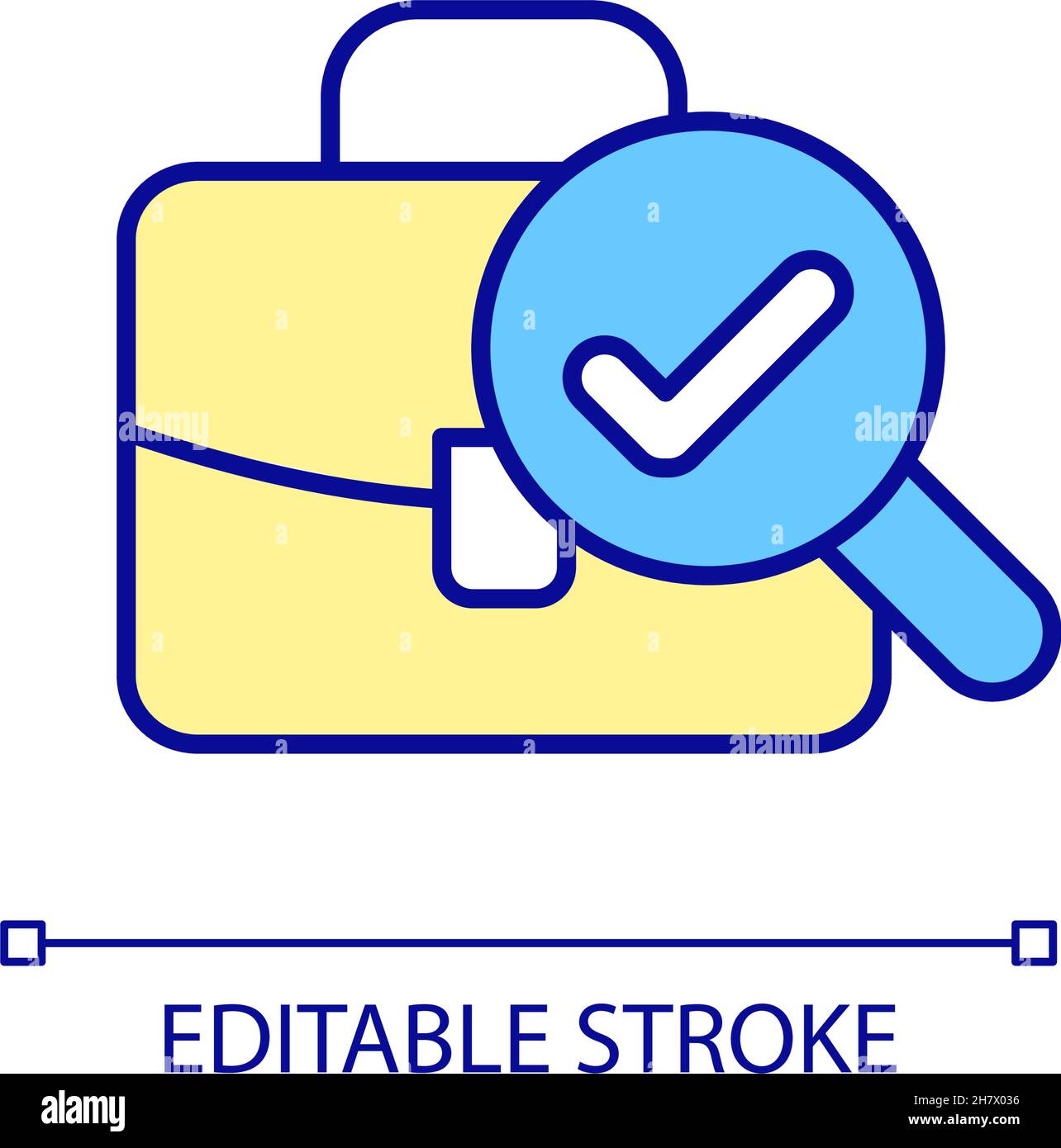 Check vacancy RGB color icon Stock Vector