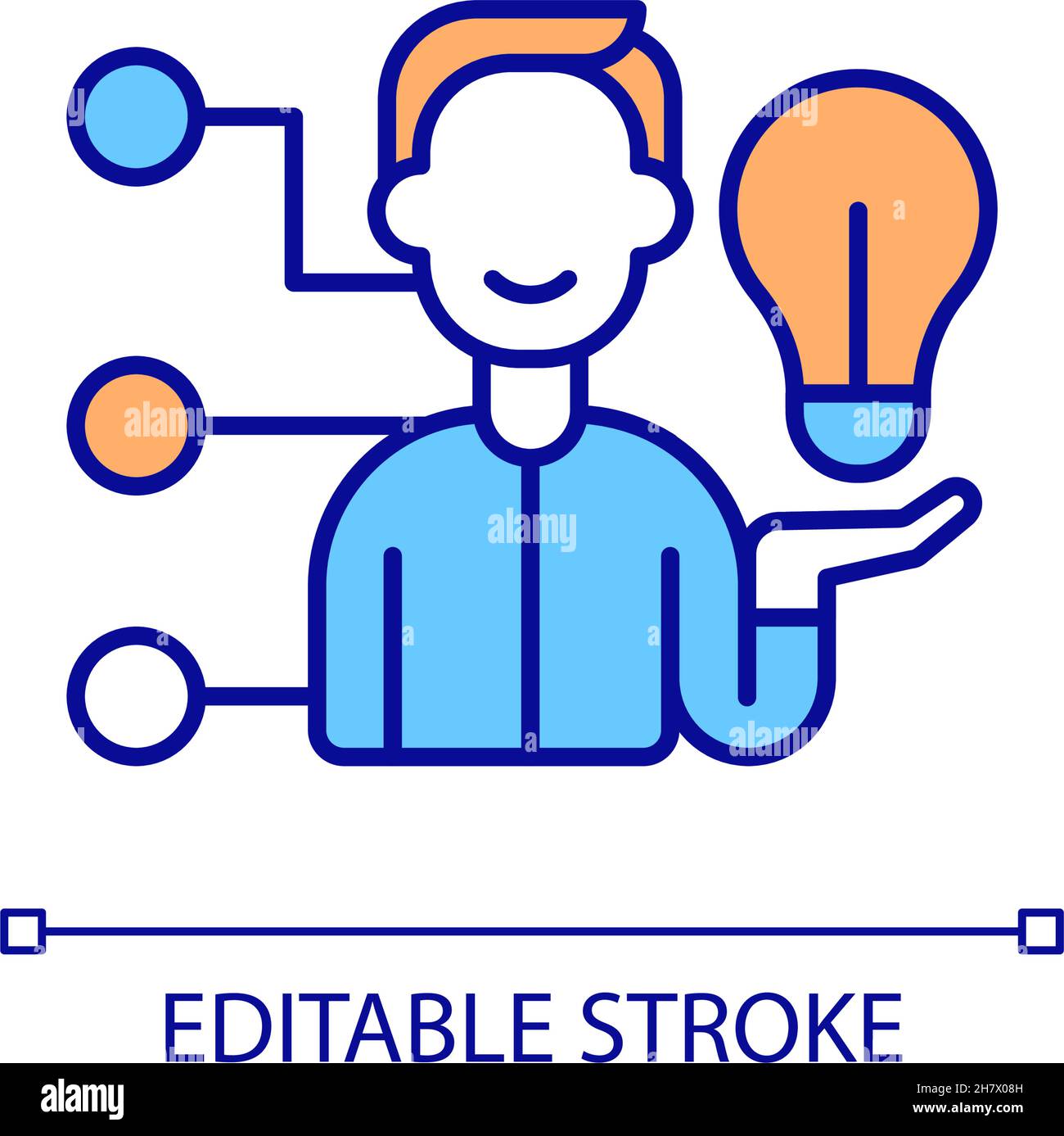 HR successful control RGB color icon Stock Vector
