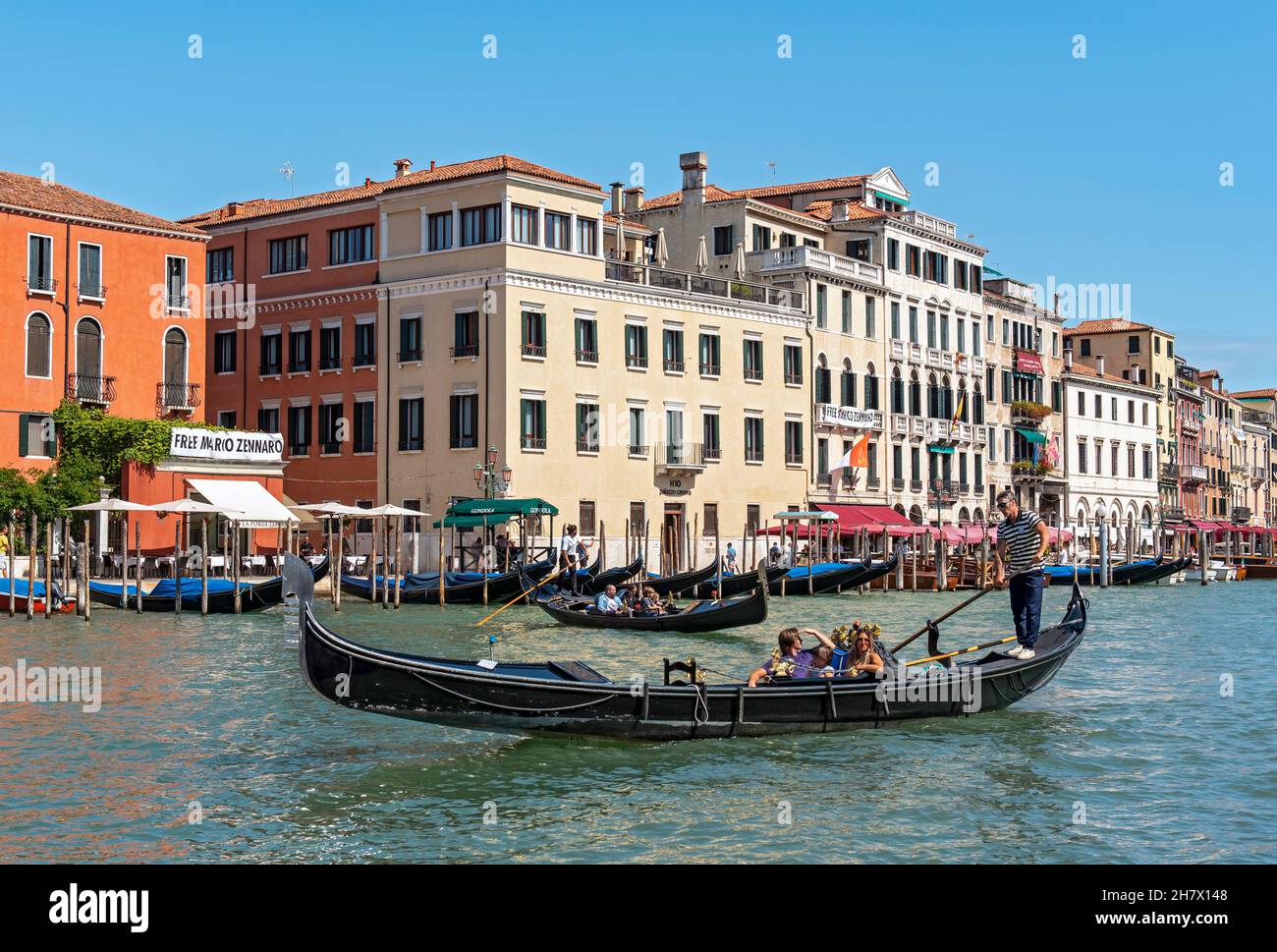 Gondola on Grand Canal (Canal Grande), Venice, Italy Stock Photo - Alamy