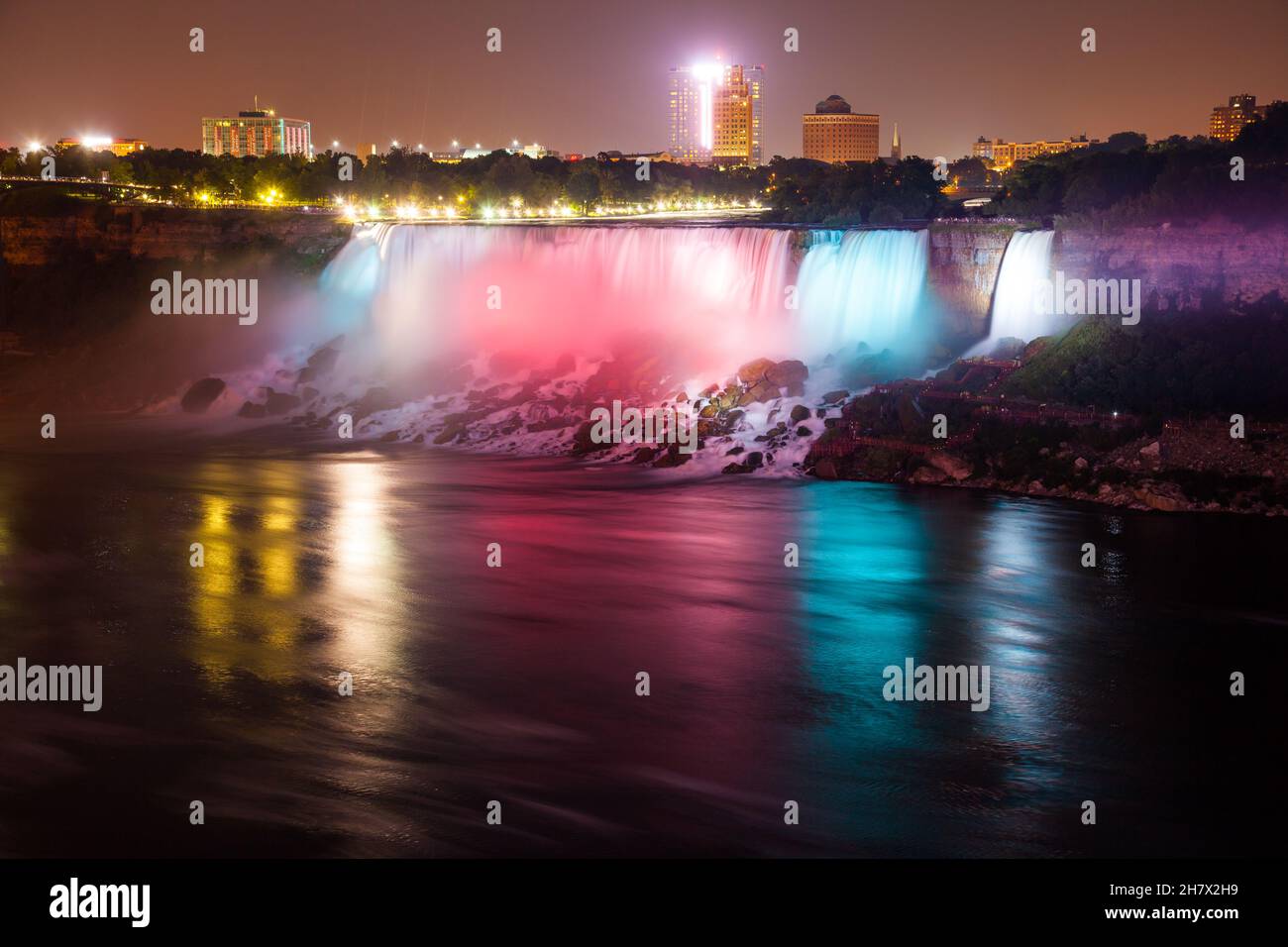 Niagara Falls by night Stock Photo