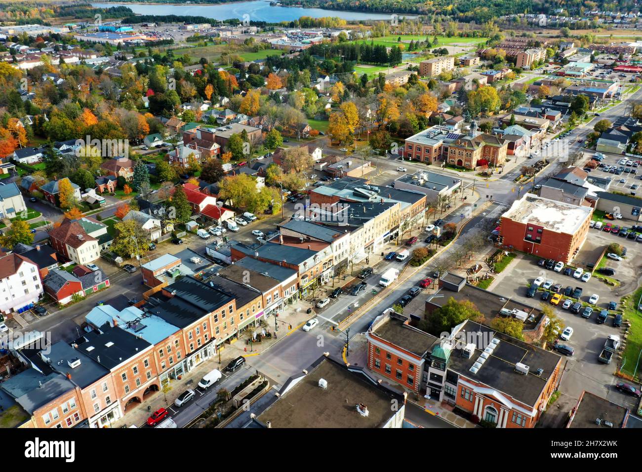 An aerial of Orangeville, Ontario, Canada Stock Photo Alamy