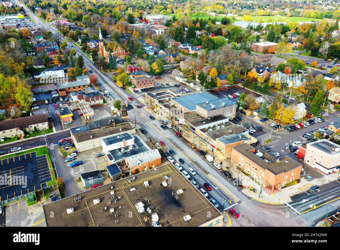 An aerial view of Orangeville, Ontario, Canada Stock Photo Alamy
